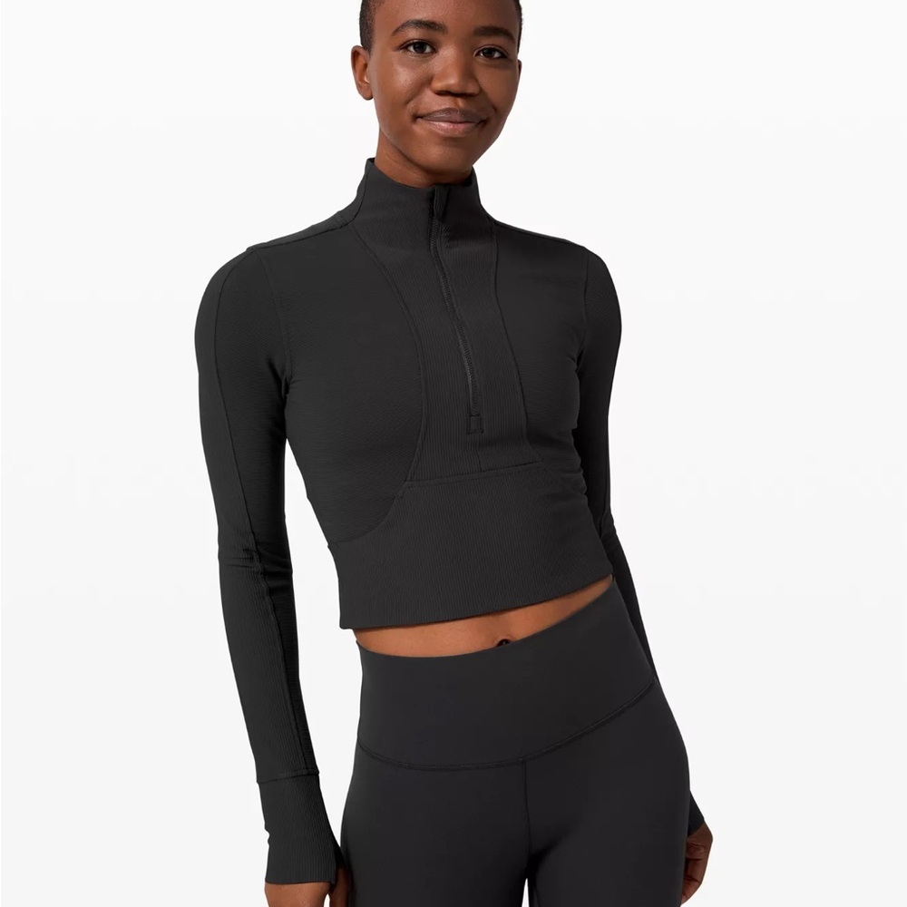 Lululemon Athletica Fitted Long Sleeve Crop Top